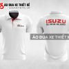 Mẫu áo đồng phục đội đua xe polo có cổ Isuzu màu trắng thiết kế ADXPL8