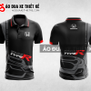 Mẫu áo đồng phục đội đua xe polo có cổ Honda màu đen thiết kế ADXPL92