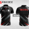 Mẫu áo đồng phục đội đua xe polo có cổ Isuzu màu đen thiết kế ADXPL28