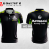 Mẫu áo đồng phục đội đua xe polo có cổ Kawasaki màu đen thiết kế ADXPL39