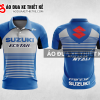 Mẫu áo đồng phục đội đua xe polo có cổ Suzuki màu xanh da trời thiết kế ADXPL51