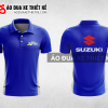 Mẫu áo đồng phục đội đua xe polo có cổ Suzuki màu xanh nước biển thiết kế ADXPL52