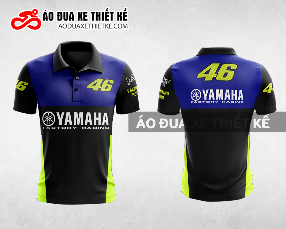 Mẫu áo đồng phục đội đua xe polo có cổ Yamaha màu xanh nõn chuối thiết kế ADXPL89