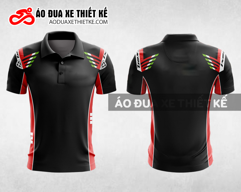 Mẫu áo đồng phục đội đua xe polo có cổ màu đỏ thiết kế ADXPL59